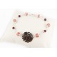 Bracelet Argent 925, Nacre, Quartz rouge et Grenat