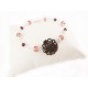 Bracelet Argent 925, Nacre, Quartz rouge et Grenat