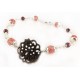 Bracelet Argent 925, Nacre, Quartz rouge et Grenat