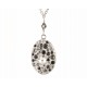 Collier Acier Inoxydable Etoile Cristal de Swarovski Gris et Noir