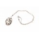 Collier Acier Inoxydable Etoile Cristal de Swarovski Gris et Noir