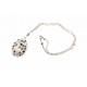 Collier Acier Inoxydable Etoile Cristal de Swarovski Gris et Noir