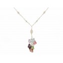 Collier Argent 925 Grappe Papillon Cristal