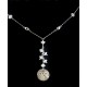 Collier Argent 925 Lune et Pierre de Lune