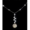 Collier Argent 925 Lune et Pierre de Lune