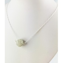 Collier Chaine Argent 925 et Perle Filigrane Argent 999