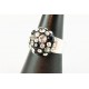 Bague Argent 925 et Cristal de Swarovski Gris et Noir