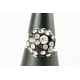 Bague Argent 925 et Cristal de Swarovski Gris et Noir