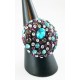 Bague Argent 925 et Cristal de Swarovski Turquoise et Violet