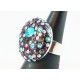 Bague Argent 925 et Cristal de Swarovski Turquoise et Violet