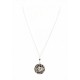 Collier Argent 925 Cristal de Swarovski Gris et Noir Coeur Cristal