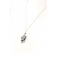 Collier Argent 925 Grappe Cristal de Swarovski Gris et Cristal