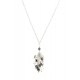 Collier Argent 925 Grappe Cristal de Swarovski Gris et Cristal