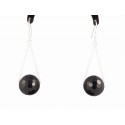 Boucles d'oreille Argent 925 et Agates noires