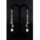 Boucles d'oreille Argent 925 et Cristal de Roche