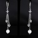 Boucles d'oreille Argent 925 et Cristal de Roche