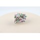 Bague Argent 925 et Grappe Cristal de Swarovski Vert et Violet