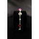 Bracelet Argent 925 Cristal de Swarovski Gris et Fuchsia