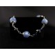 Bracelet Argent 925, Cristal de Swarovski Gris et Bleu