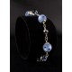 Bracelet Argent 925, Cristal de Swarovski Gris et Bleu