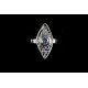 Bague Argent 999 FIligrane et Serti Zircon lavande