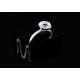 Bague Fleur Argent 999 sertie Zircon Violet