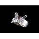 Bague Argent 999 Papillon sertie Zircon Rouge