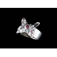 Bague Argent 999 Papillon sertie Zircon Rouge