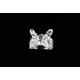 Bague Argent 999 Papillon sertie Zircon Rouge