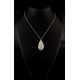 Goutte Filigrane Argent 999 sur Chaîne diamanté Argent 925