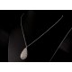 Goutte Filigrane Argent 999 sur Chaîne diamanté Argent 925
