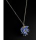 Collier Argent 925 et Grappe Cristal de Swarovski Bleu