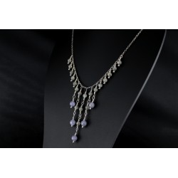 Collier Argent 925 Cascade Labradorite et Tanzanite