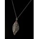 Collier Filigrane Argent 999 serti Zircon Rose