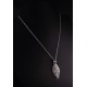 Collier Filigrane Argent 999 serti Zircon Rose