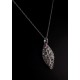 Collier Filigrane Argent 999 serti Zircon Rose