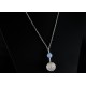 Collier Perle Filigrane Argent 999 et Angélite