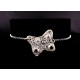 Bracelet Papillon Argent 999 Filigrane serti Zircons