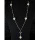 Collier Argent 925 Coeur Cristal de Swarovski Gris