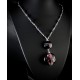 Collier Argent 925 Améthyste, Hématite et Perles de verre Violettes