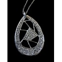 Collier Goutte Filigrane Argent 999