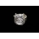 Bague Large Tête de Chat Argent 999