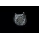 Bague Large Tête de Chat Argent 999