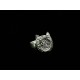 Bague Large Tête de Chat Argent 999