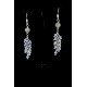 Boucles d'oreille Argent 925 Grappe Tanzanite et Labradorite