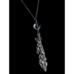 Collier Indescriptible Argent 999 et Cristal de Roche