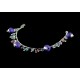 Bracelet Argent 925 et Cristal de Swarovski Coeur Violet