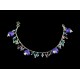 Bracelet Argent 925 et Cristal de Swarovski Coeur Violet