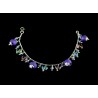 Bracelet Argent 925 et Cristal Coeur Violet