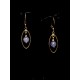 Boucles d'oreille Gold Filled Ovales avec Tanzanites